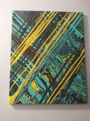 Drip Art Painting – Epoxy Sealed – 16 x 20 inches – Original
