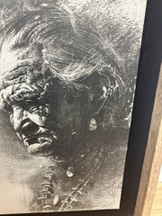 1970s Framed Lithographic Sheet Metal Painting of Geronimo