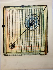 Alfred L. Kennedy Mixed Media Modern MULTI COLOR Abstract Painting 1976