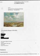 ALFRED BASTIEN (1873-1955 BELGIAN) 1924 „THE HUNT“ 18 X 25 **FULL PROVENANCE**