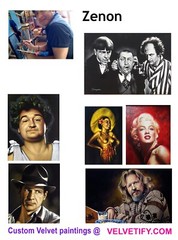 Elvis Presley, size 16″x11″, oil on black velvet