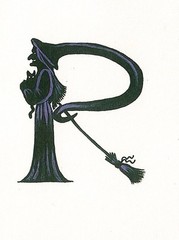 SCRAPBOOKING HALLOWEEN ALPHABET LETTER R 1.5X2 RYTA DOLLHOUSE Print Of Painting