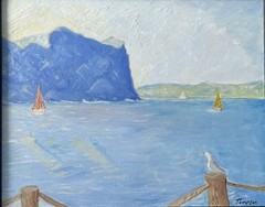 Oil On Canvas (Hook Mountain) Original 16×20 By Robert Thompson ￼