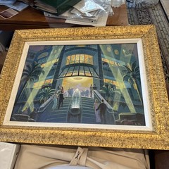 Original Painting Michael Young Double Matted Professional Frame GRAND ENTRANCE