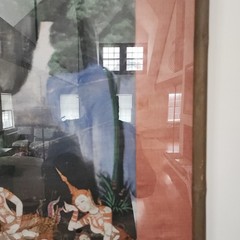 Rare 19th Century Thai Thangka Gouache On Canvas Early Framed Painting