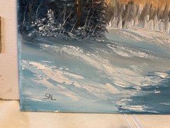 11 x 14 Oil Painting on Canvas…..“Winter Evergreens“