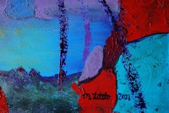 Original 26”x38” Acrylic, Signed, Abstract