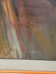 Vintage Original Impressionist Native American Pastel Portrait Signed Framed Art