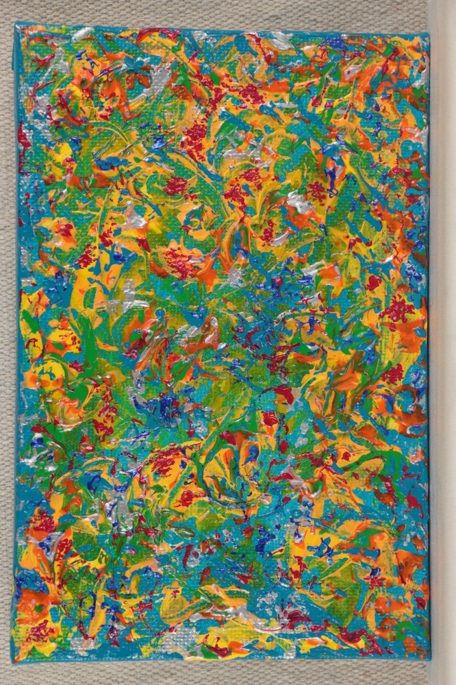 Abstract Painting Original Art Turquoise Blue Wall Art