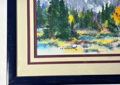 Fred A. Kingwill Wyoming Grand Teton Autumn Landscape Watercolor Painting 1990
