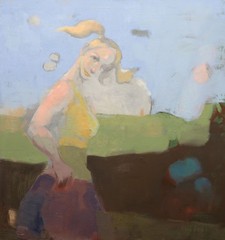 Contemporary Figurative Woman Original Oil Painting Canvas 32×34 by Aldo Cherres