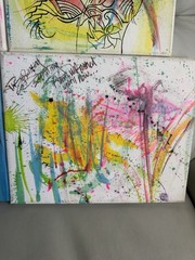 Set of 4 Original Abstract Acrylic Paintings Modern Art Gallery Wall Canvas 10×8
