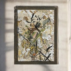 Original Framed Abstract Art Collage 8×11 „Jan 1893 Judge Magazine Cover“