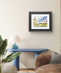 Abstract Expressionist Original Painting Canvas Quiet Village 8×10