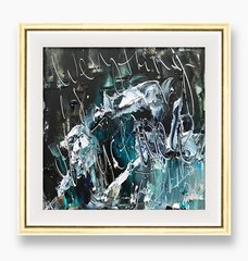 Framed Abstract Equation Original Signed Art Nerdy Math Gift for Office or Study