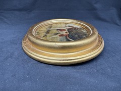 Small Vintage Signed Hunting Dog Oil on Board Painting, 8 5/8″ x 6 5/8″