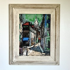 Mid Century Vintage Oil On Canvas City Scape London