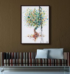 Tree 40″, Original oil painting on canvas, Luxury thick layers, tree of Life