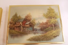 Lot Of 3 Vintage Rossini, W. Zeller & A Simpson Canvas Oil Original Painting