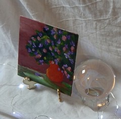 ORIGINAL ART PAINTING COLORFUL BRIGHT FLORAL FLOWERS STILL LIFE USA SUE FURROW