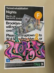 Graffiti Train Sign – By MAKE$ – 11 x 17 Inches – Original