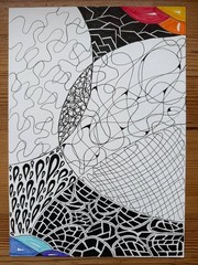 Modern abstract art scandinavian decor black and white wall art minimalist