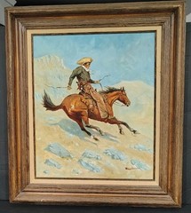 Rex Dawson Listed Artist American Western Art Painting