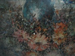 Original Impasto Textured 3D Colorful Floral Still Life Oil Painting 24″ x 36″