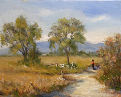 Oaxaca Mexico, 8×10 Original oil painting by Celene Farris, A Virtual Hike