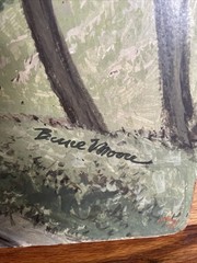 Bruce Moore (U.S. 1889 – 1985) Original oil painting Harpers Ferry Signed 24×24”