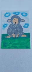 G.A.Titan Acrylic Painting IMPRESSIONISM Sheep Farm Whimsical Animals Artwork