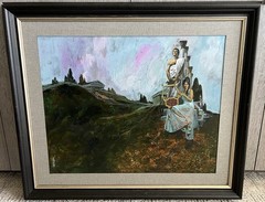 DAVID J. BLOSSOM (1927-1995) Illustration Art Book Cover original painting 1974