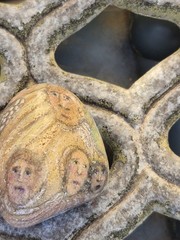 Hand Painted Rock Angels ~ Throne Angel ~ Religious Folk Art