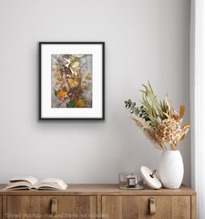 Pang Tseng Ying Signed Original Watercolor/Gouache-Birds and Flowers