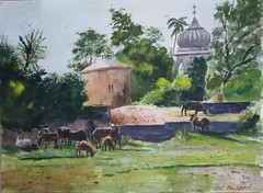Original Painting in Watercolor „Punchari, India “ 15″x 11″ NOT A PRINT