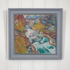 H Holmgren 1948 Vintage Swedish Mid Century Oil Painting Original Art