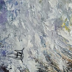 YARY DLUHOS Beach Sand Seascape Ocean Waves Sea Gulls Original Art Oil Painting