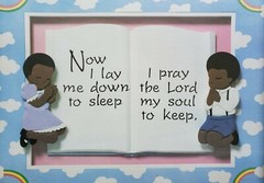 Now i lay me down to sleep LORD’S PRAYER African American Art NURSERY CHILDREN