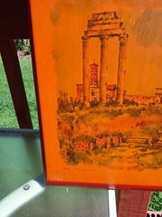 Watercolor Painting Rome Italy Antique Signed. “G.T”