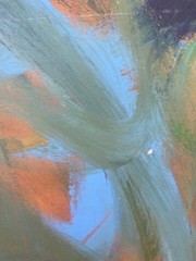 Abstract Art Original Oil Painting No Signature Size 30” Tall X 40” Wide.