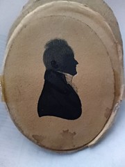 William Hamlet Georgian Silhouette Miniature portrait Painting Circa 1810