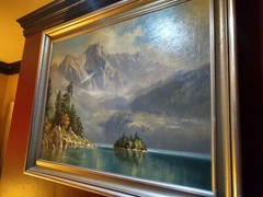 HANS OTTO KRAUS Original Oil Painting of Lake Eibsee. Bavarian Alps. 1960’s