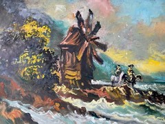 Oil painting Storm at sea Alexander Litvinov Home Decor Hand Painting nLitv38