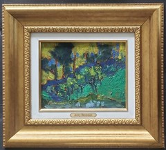 JERRY BRENNAN (1952) CANADA SIGNED OIL PAINTING FRAMED BANCROFT FOREST LANDSCAPE
