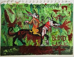 Basquiat Inspired Punk Art Acrylic Markers Paper SIgned