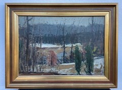 Gideon Isaksson 1911-1980 Early Spring Landscape Sweden Scandinavia 86x66cm