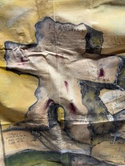Religious “Stairway to Heaven” Painting on Fabric – Vintage Christian Artwork