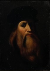 Italian School Early 20th Century Oil – Portrait of Leonardo da Vinci