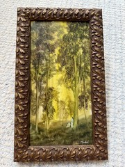 Vintage Mid Century Oil Landscape Painting by Martin Sudars