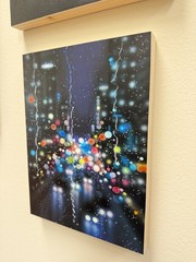 Cityscape 9×12 Canvas Print Mounted on Wood Panel Ready to Hang Art Decor
